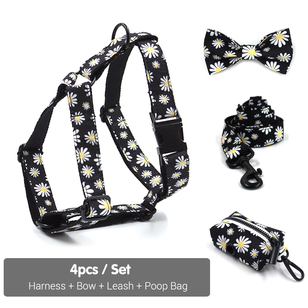 Glorious Kek Personalized Dog Harness Collar Leash Set