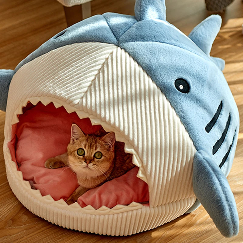 Heated Enclosed Cat Bed With Soft Cotton Non Slip Base