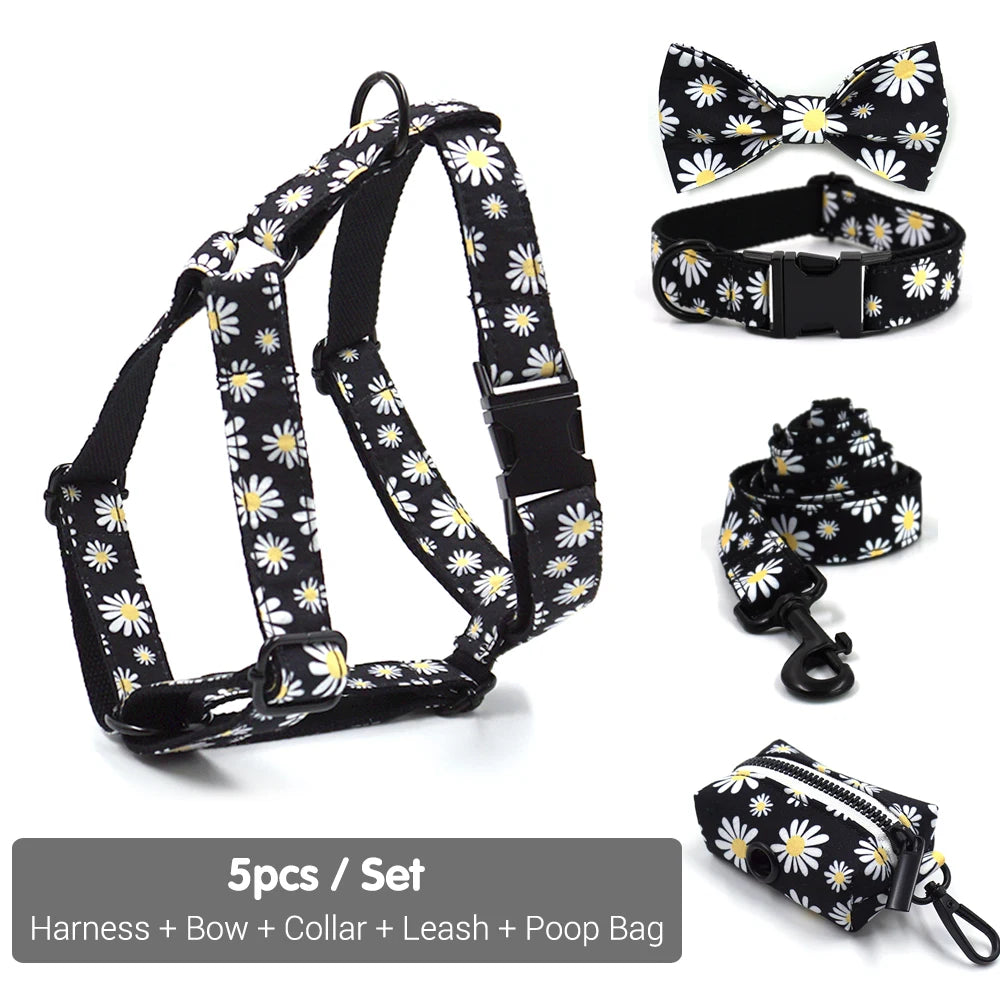 Glorious Kek Personalized Dog Harness Collar Leash Set