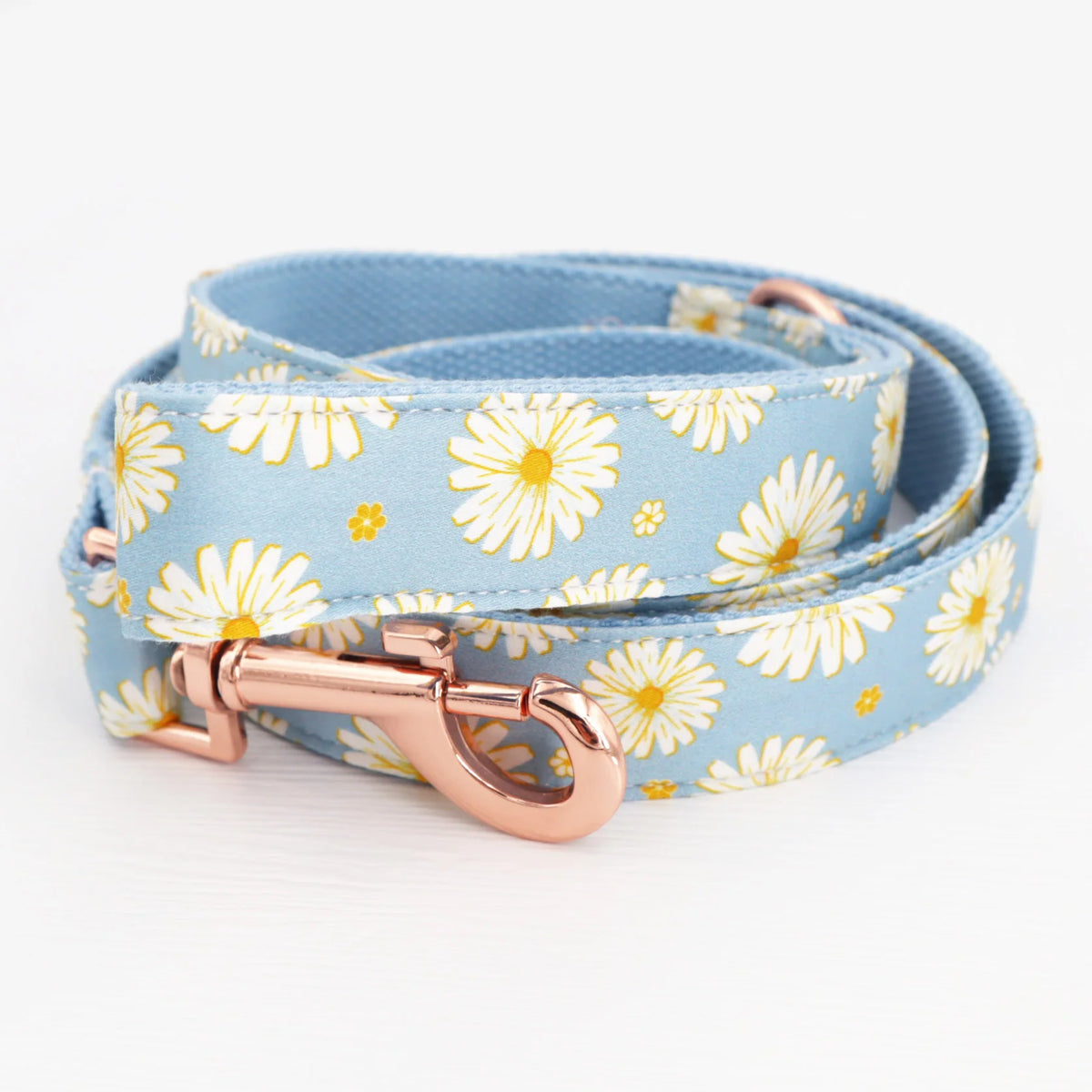 Free Sunday Floral Cotton Dog Collar And Matching Leash Set