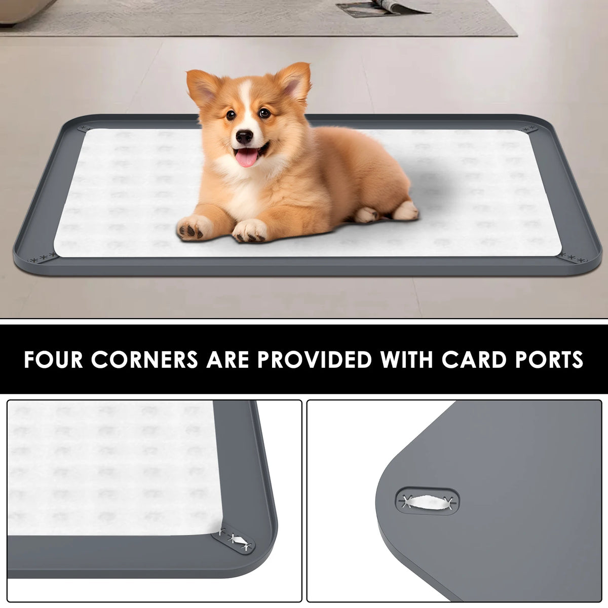 Silicone Foldable Dog Pee Pad Holder For Puppy Potty Training