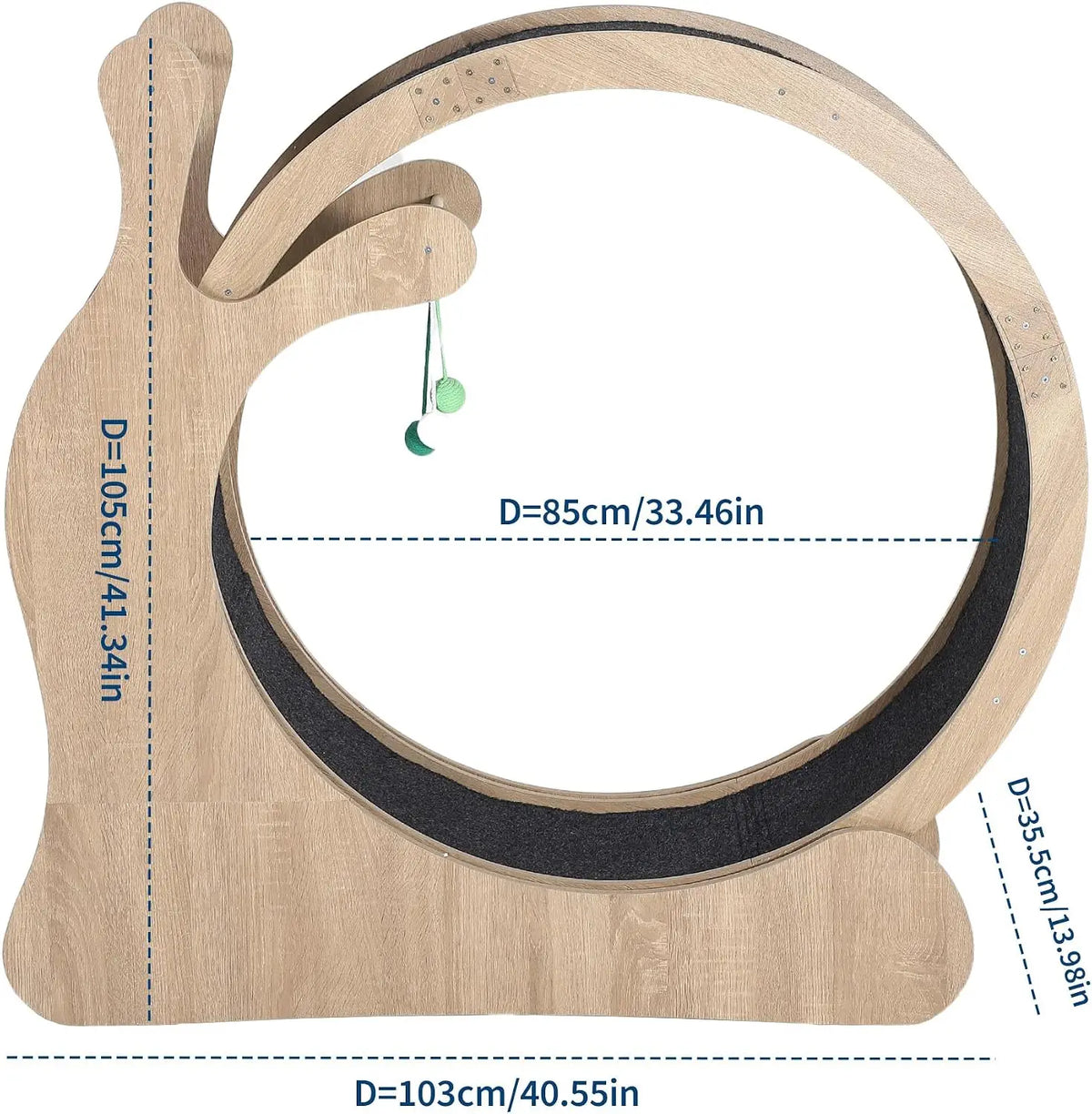 Garvee Multifunctional Pine Wood Cat Running Wheel Frame