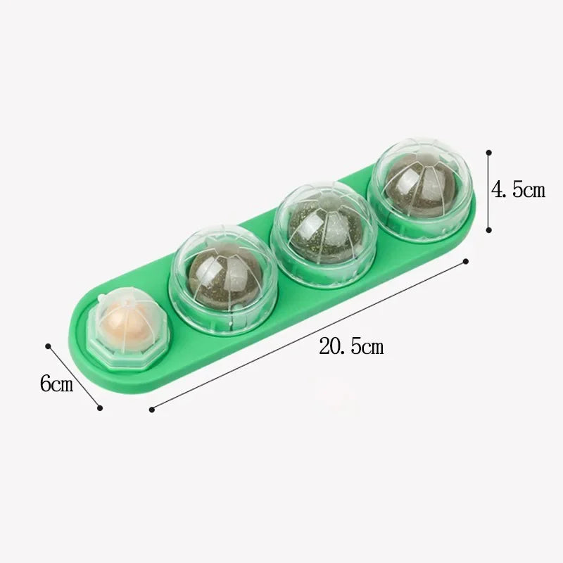 Interactive Rotating Catnip Ball Wall Mount Chew Toy For Pets