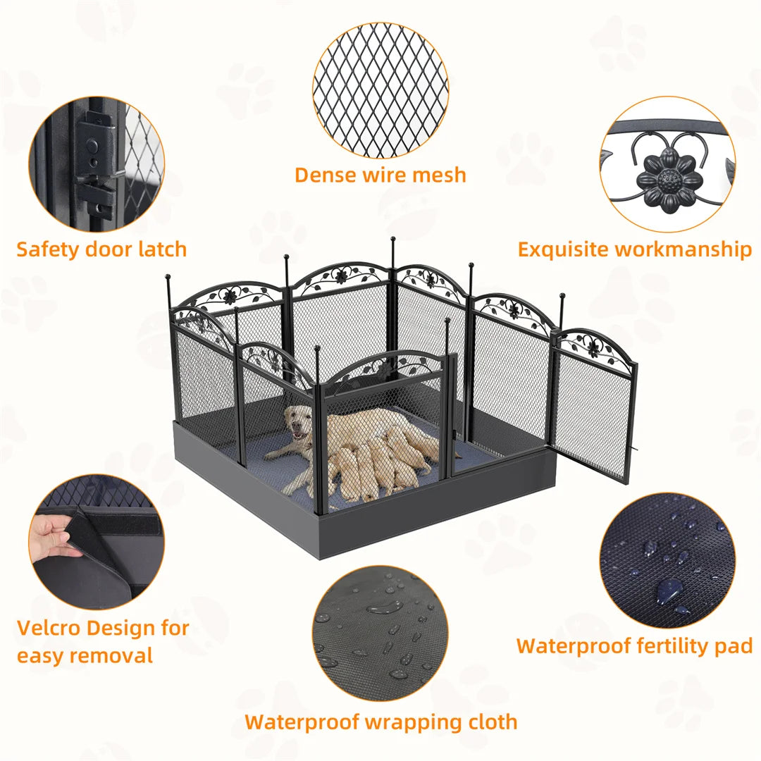 Bingopaw Heavy Duty Metal Indoor Outdoor Dog Playpen