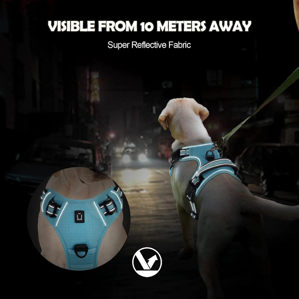 Adjustable Soft Padded No Pull Dog Harness with Control Handle
