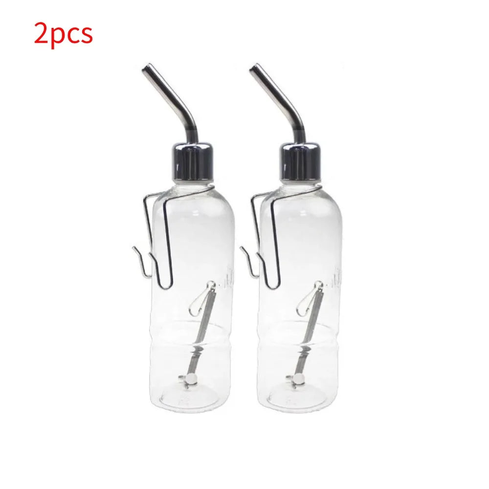 Stainless Steel No Drip Hanging Water Bottle For Small Pets