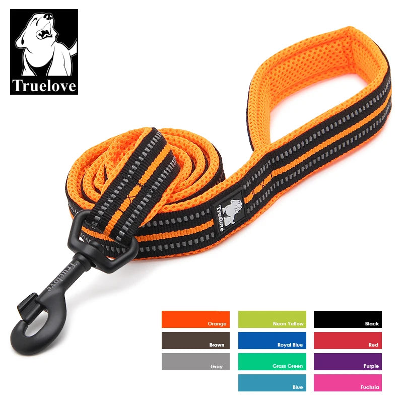 Truelove Reflective Padded Nylon Pet Dog Leash With Quick Release