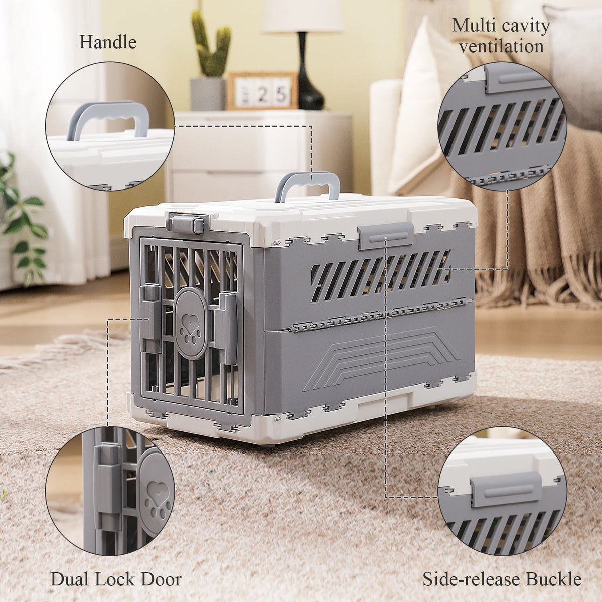 PAWZ Road Foldable Pet Carrier For Cats And Dogs Travel