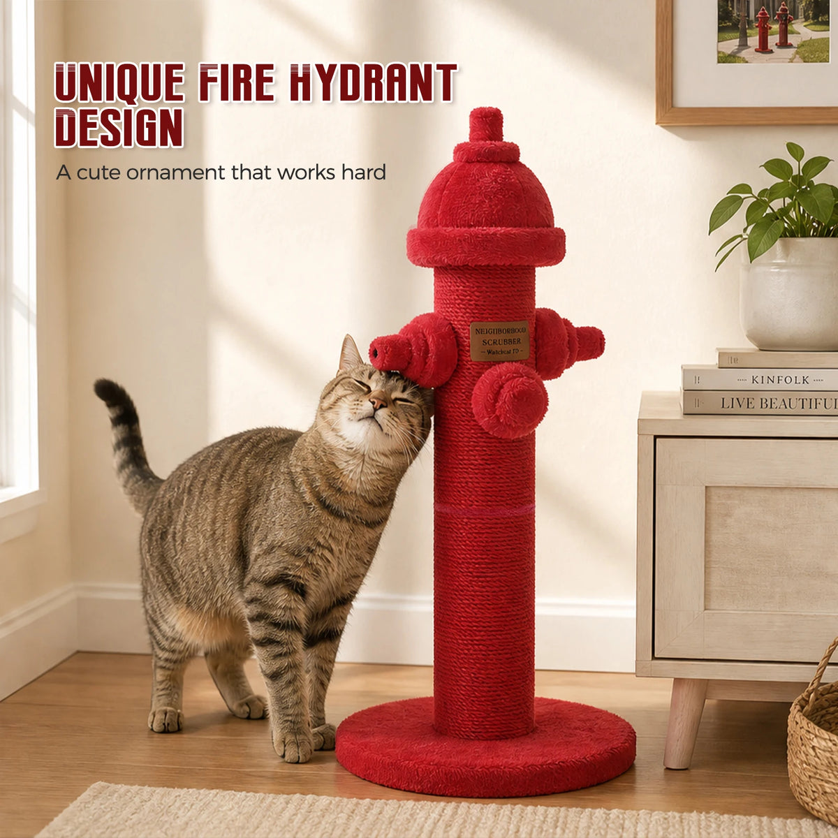PAWZ Road Tall Sisal Cat Scratching Post For Indoor Cats