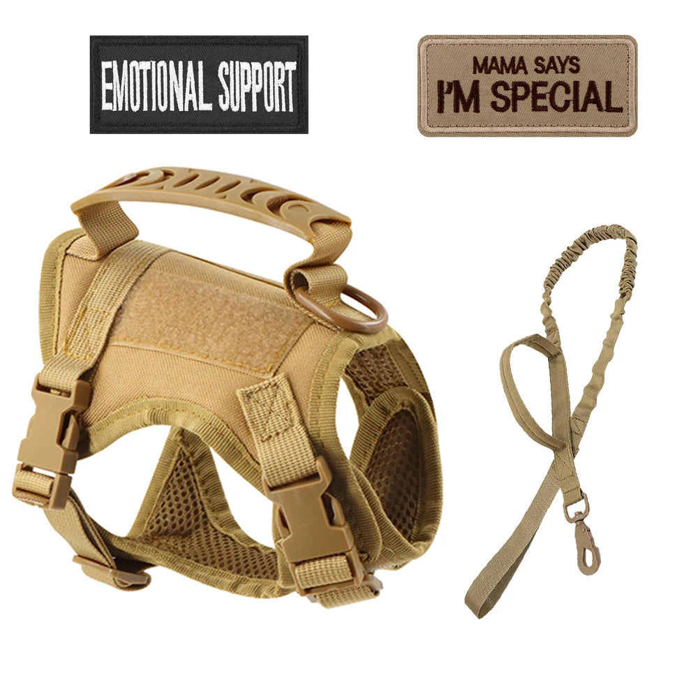 Comfortable Nylon Tactical Cat And Dog Harness With Quick Release