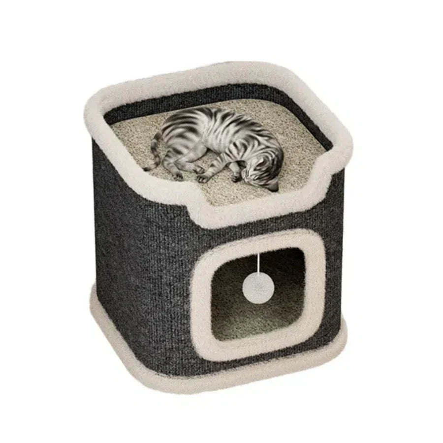 Modern Washable Cat Cave Bed Indoor Hideaway Nest For Pets