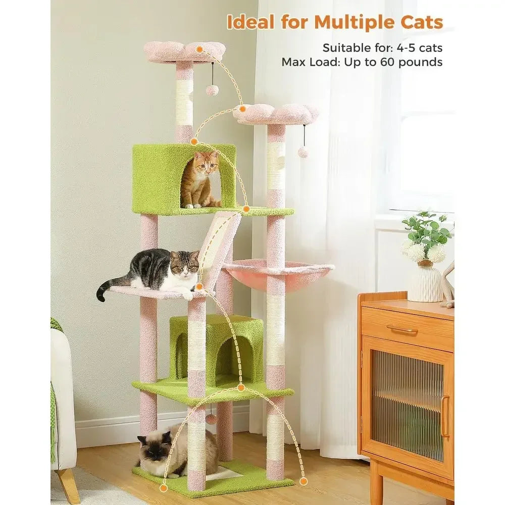 Premium Cat Climbing Tower With Scratching Posts And Hammock