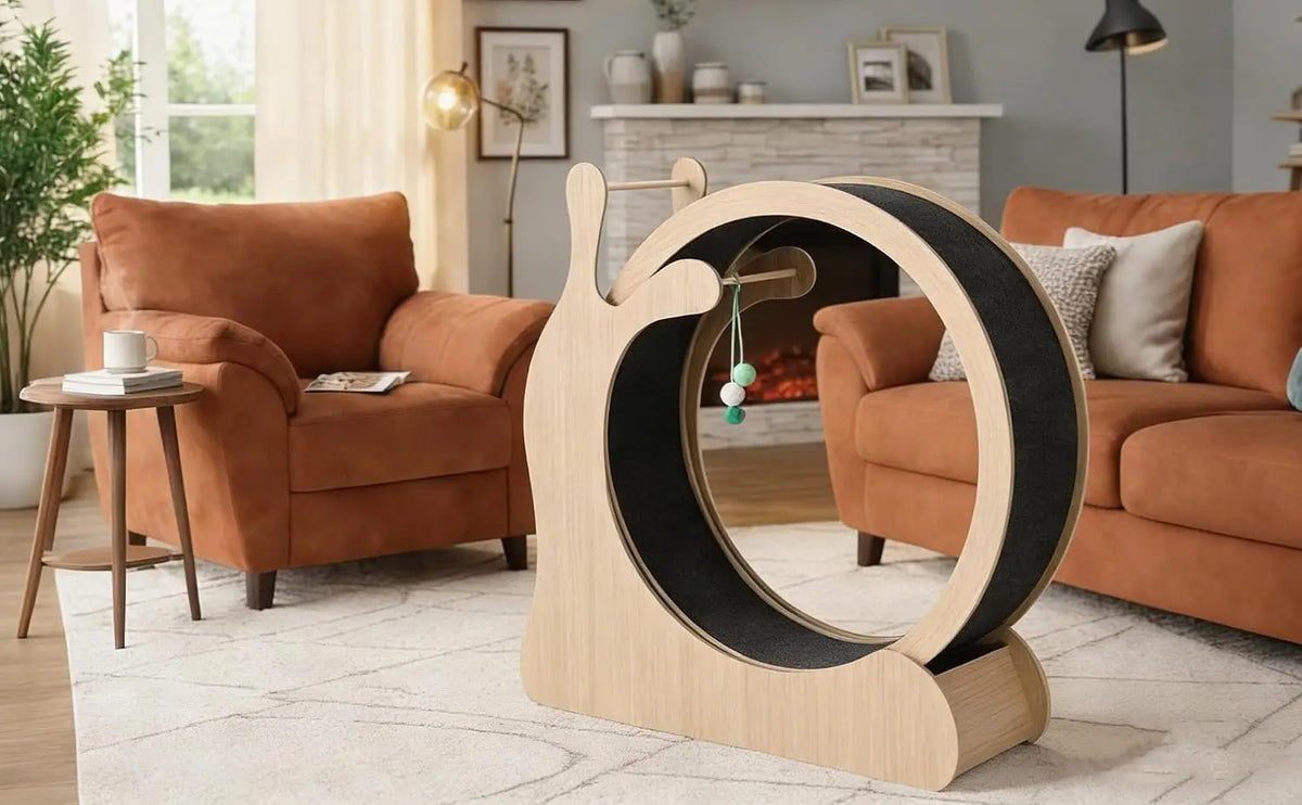 Garvee Multifunctional Pine Wood Cat Running Wheel Frame