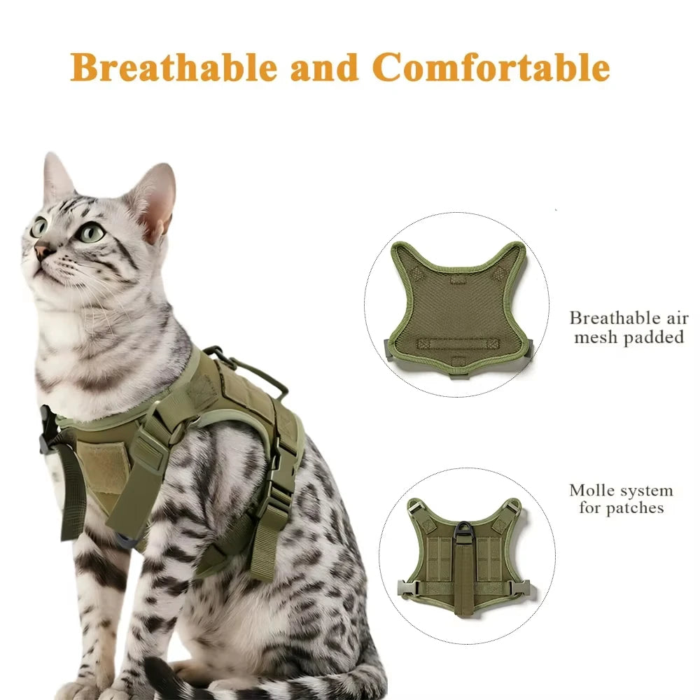 PetraVel Adjustable Escape Proof Cat Harness With Leash Set