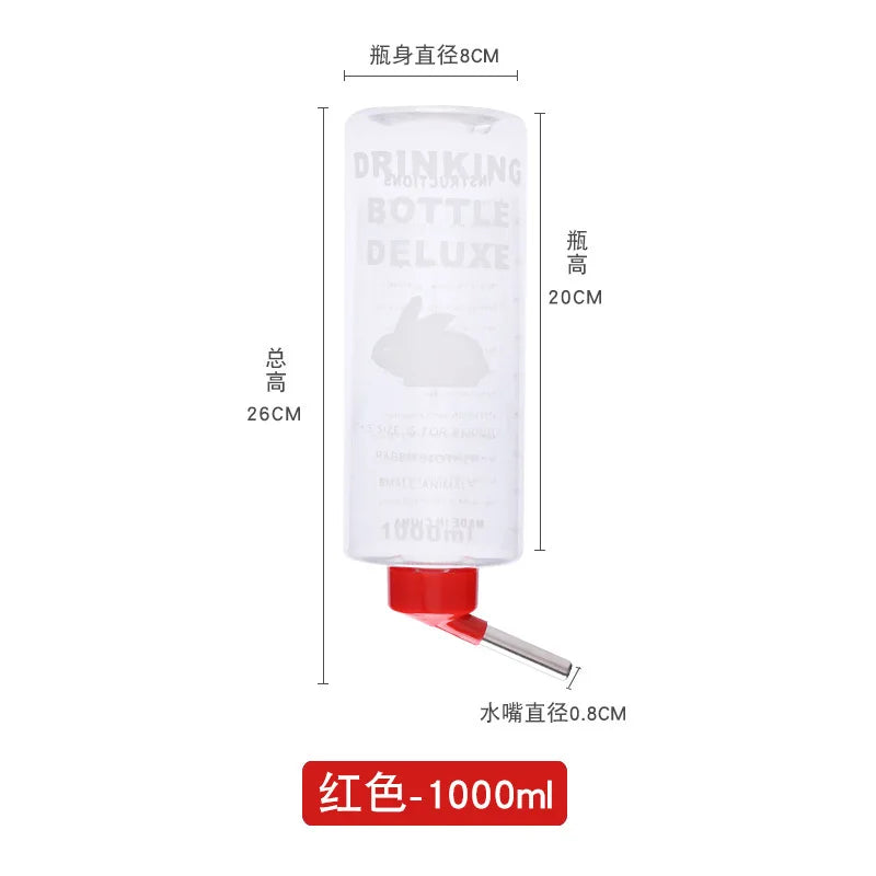 Large Capacity Hanging Water Dispenser For Small Pets And Rabbits