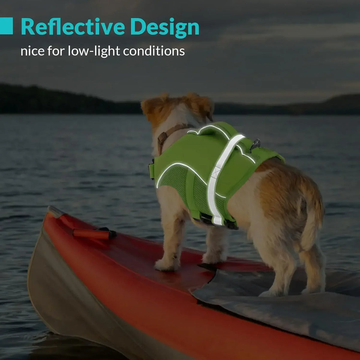 Mesh Dog Life Jacket With High Buoyancy Reflective Rescue Handle