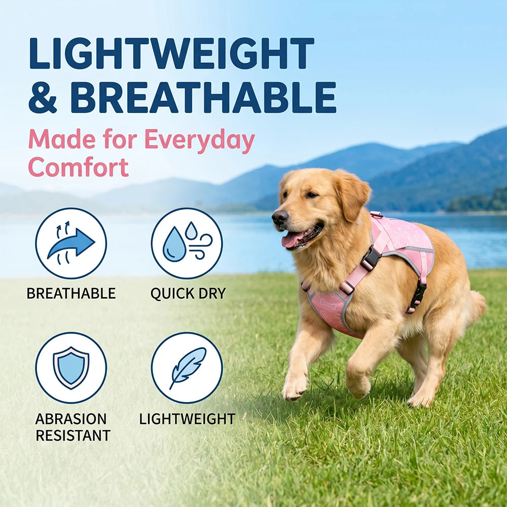 Breathable Dog Cooling Vest With Replaceable Cooling Packs