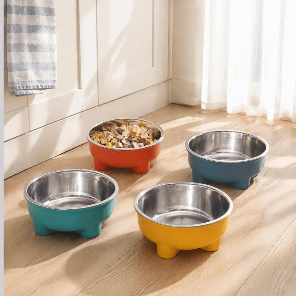 Durable Anti Spill Stainless Steel Cat Feeding Bowl
