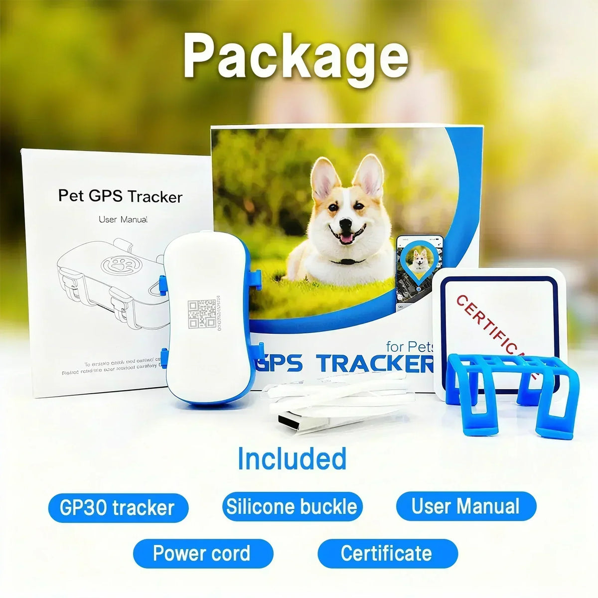 Wanwaytech 4G Pet Tracker Real-Time Tracking IP67 Waterproof WiFi Sim