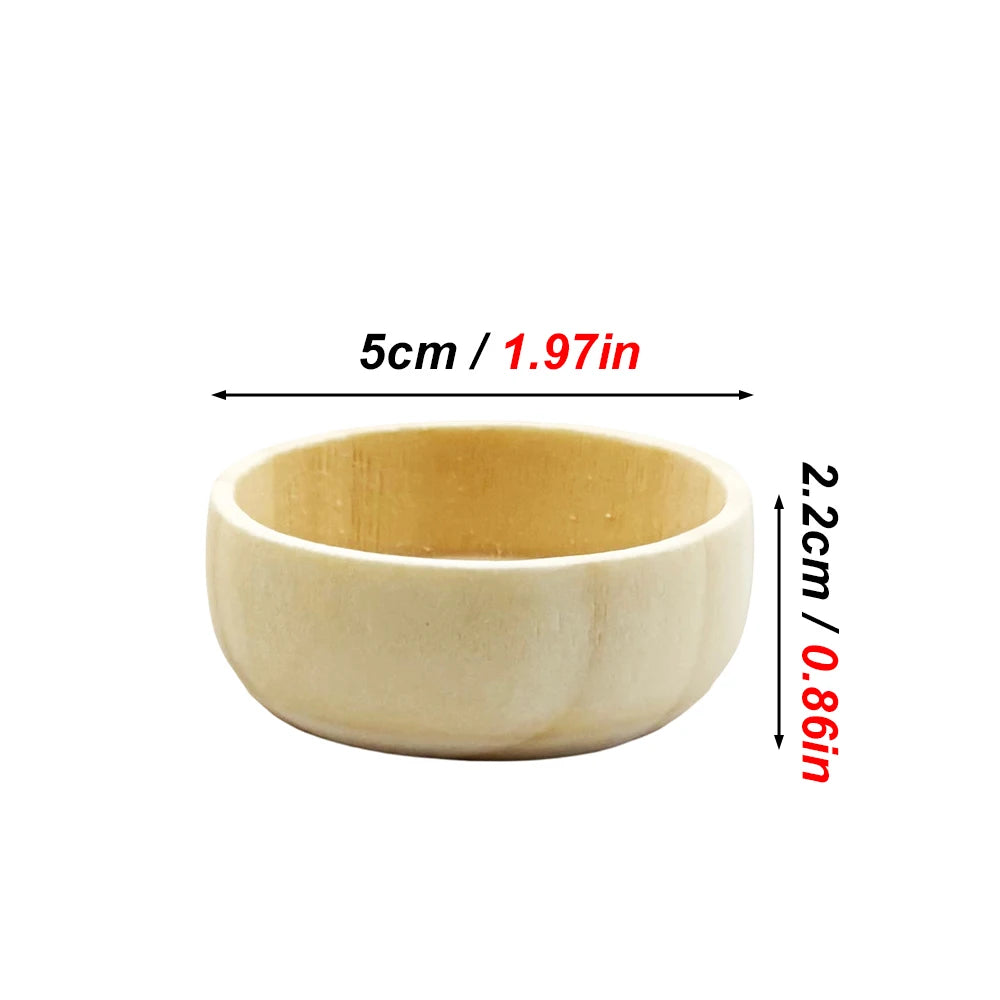 Wooden Pet Feeding Bowl For Hamsters Gerbils And Mice