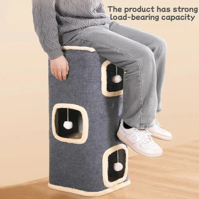Modern Washable Cat Cave Bed Indoor Hideaway Nest For Pets