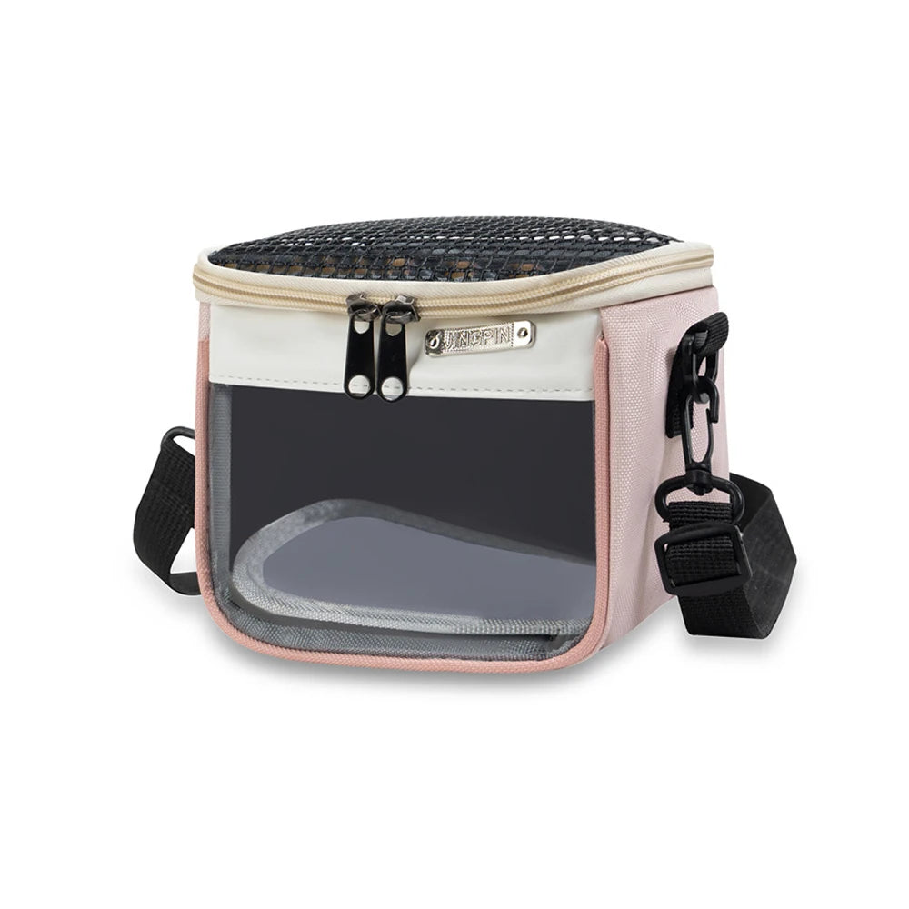 Portable Pet Travel Carrier With Breathable Mesh And Clear Window