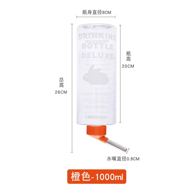 Large Capacity Hanging Water Dispenser For Small Pets And Rabbits