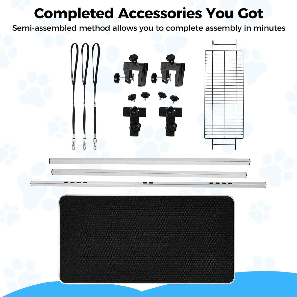 Garvee Professional Foldable Dog Grooming Table With Adjustable Arm