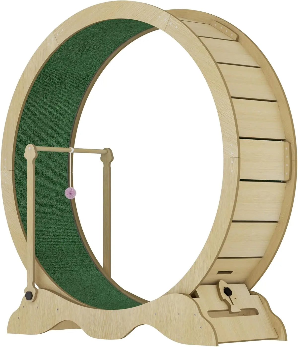 Quiet Wood Cat Exercise Wheel Sturdy Detachable Carpet Floor