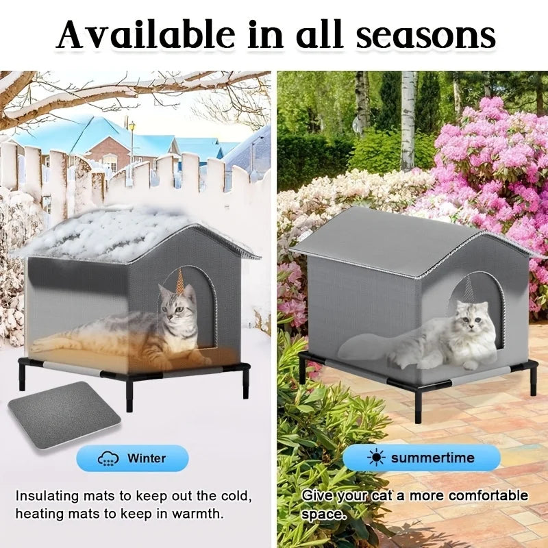 CWV Waterproof Outdoor Cat House Foldable Pet Cave Nest