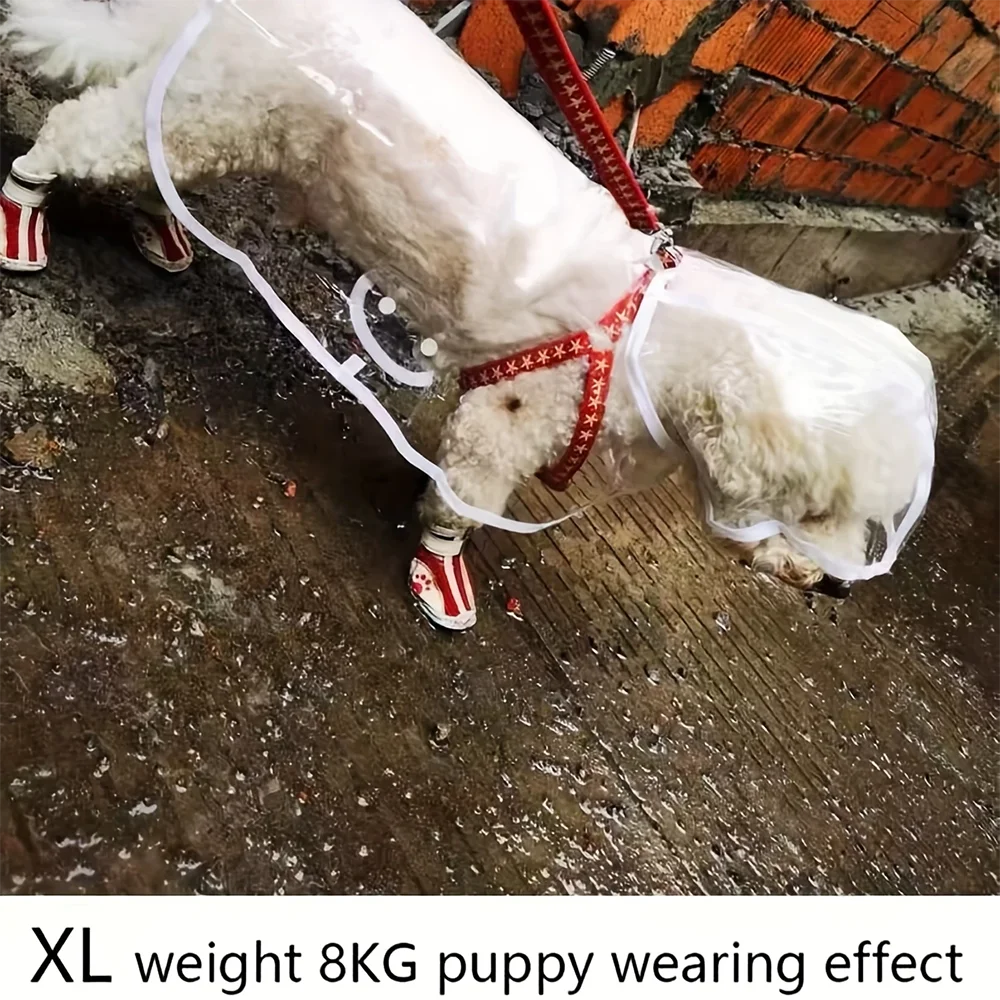 Waterproof Dog Raincoat Featuring Adjustable Belly Strap