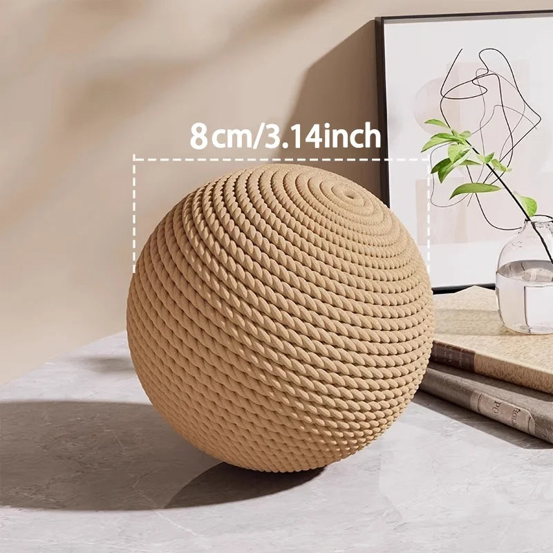 Durable Sisal Cat Ball Toy Interactive Scratcher Dental Chew Toy