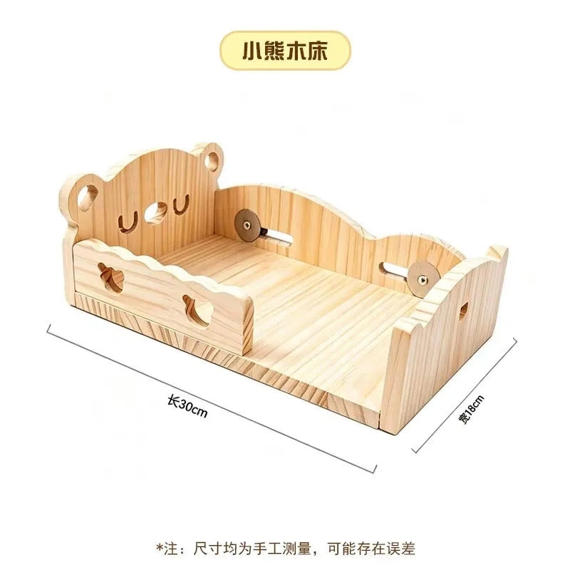 Wooden Parrot Bird Bed for Cage Mounted Sleeping Platform