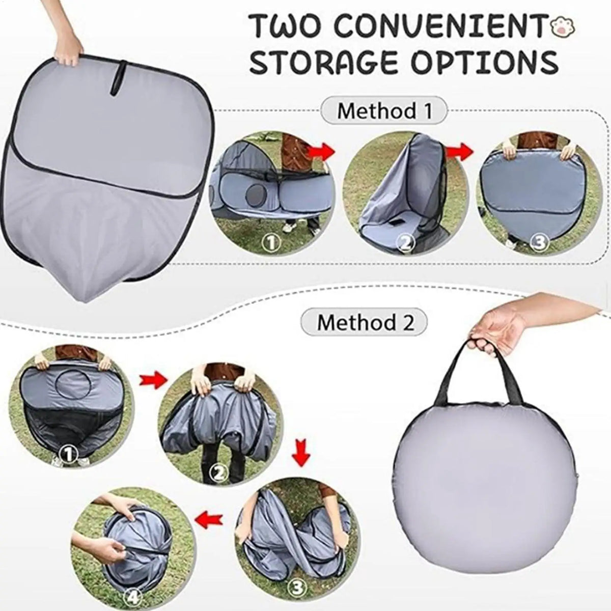 Foldable Cat Play Pen And Outdoor Portable Pet Enclosure Tent