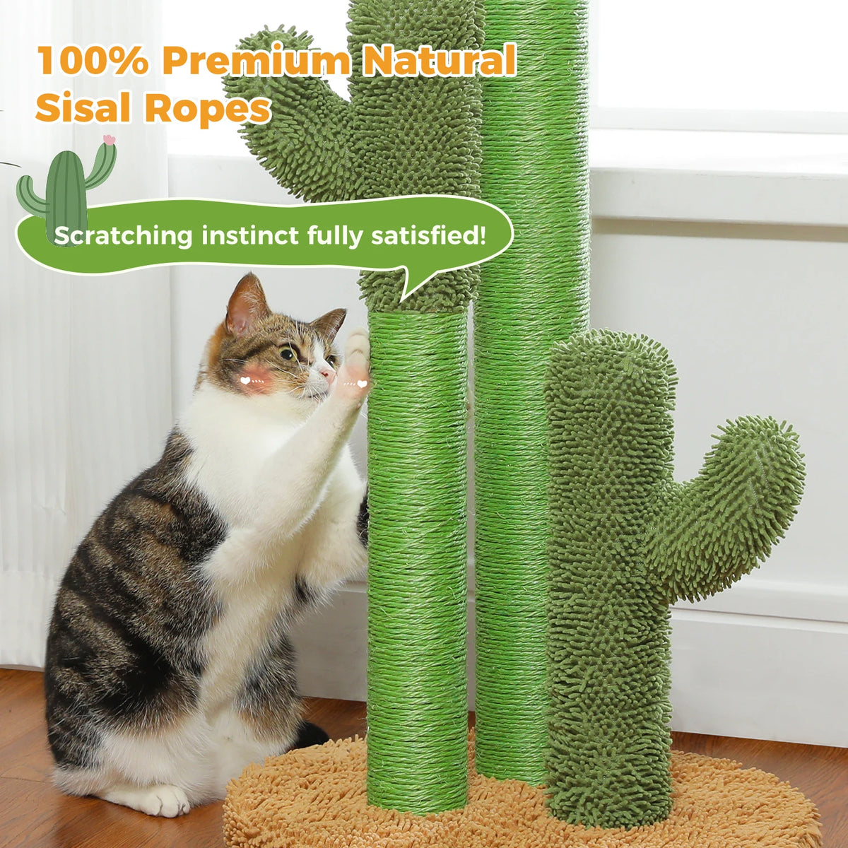 PAWZ Road Cat Scratching Post With Sisal Poles Interactive Ball