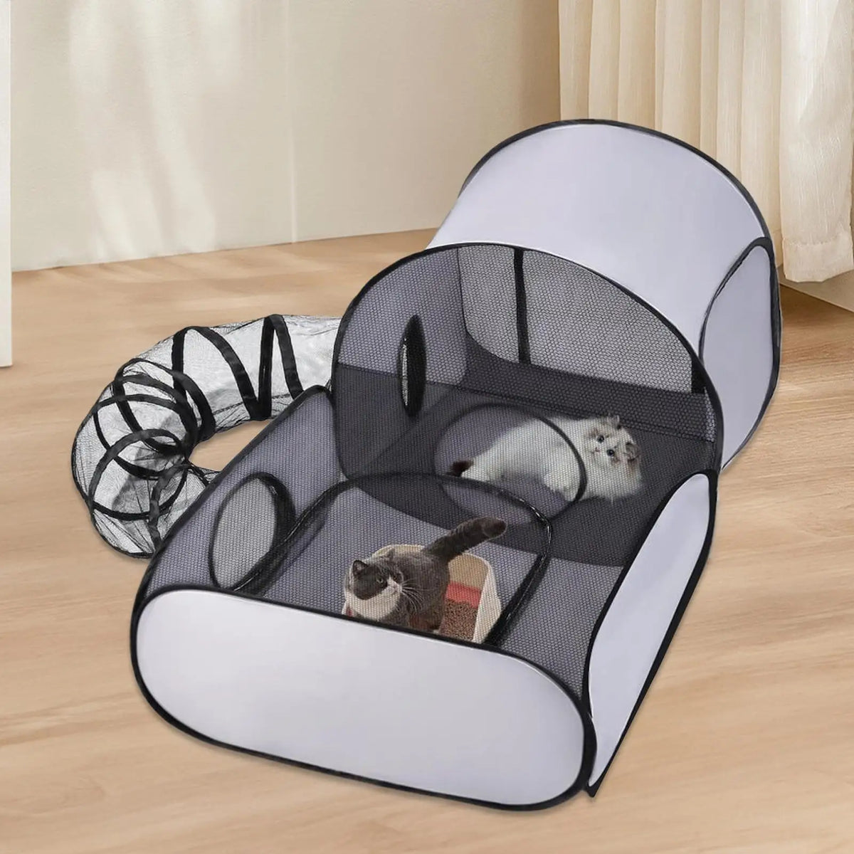 Foldable Cat Play Pen And Outdoor Portable Pet Enclosure Tent