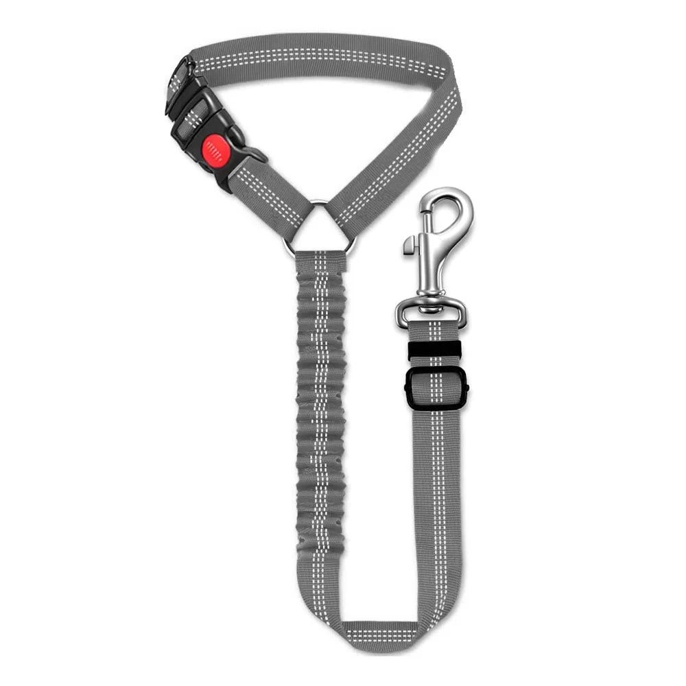 Adjustable Reflective Nylon Pet Car Safety Seat Belt And Leash