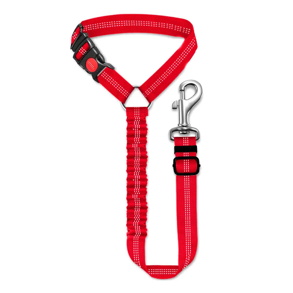 Adjustable Reflective Nylon Pet Car Safety Seat Belt And Leash