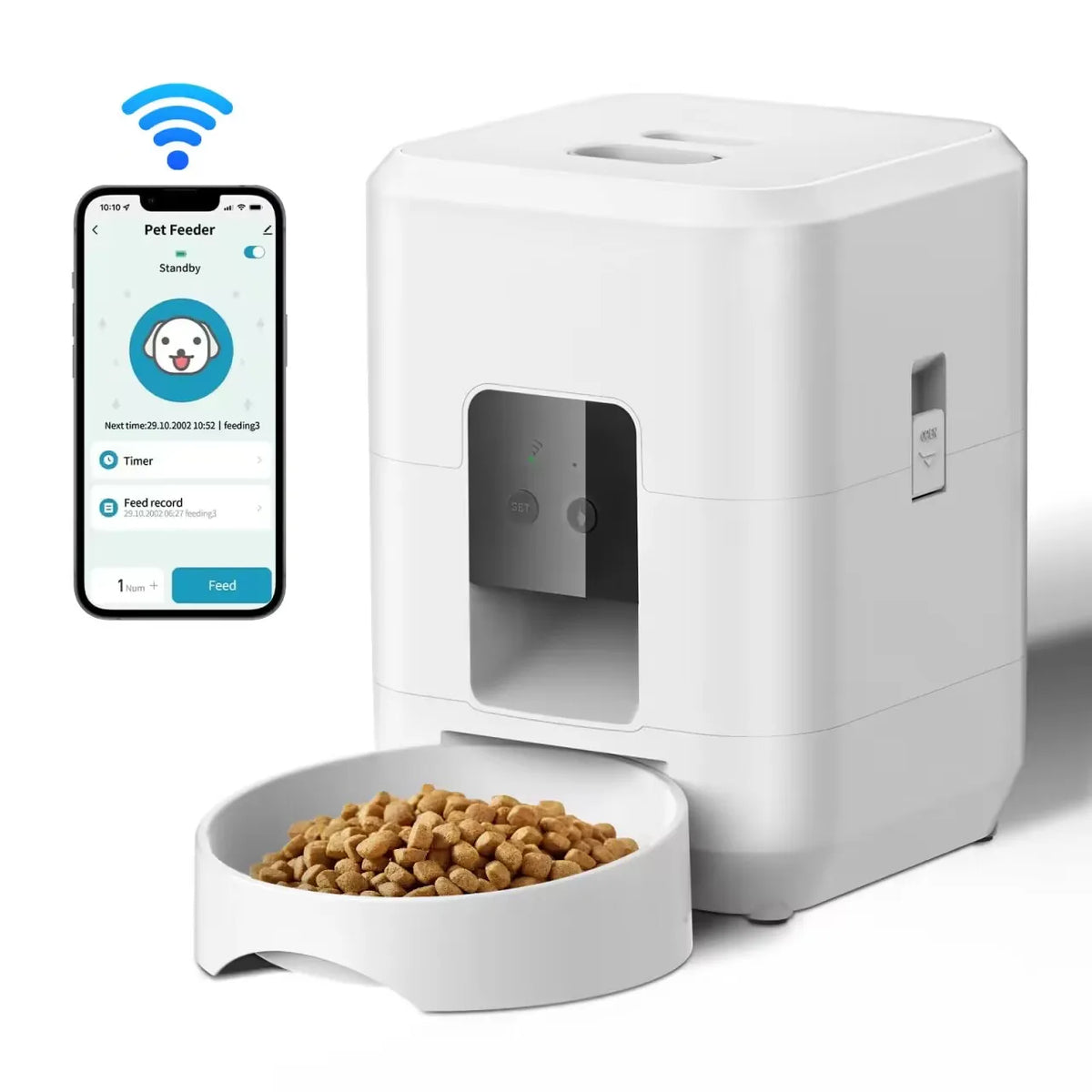 ZYfeeder Automatic Timed Pet Feeder With LCD Display For Cats