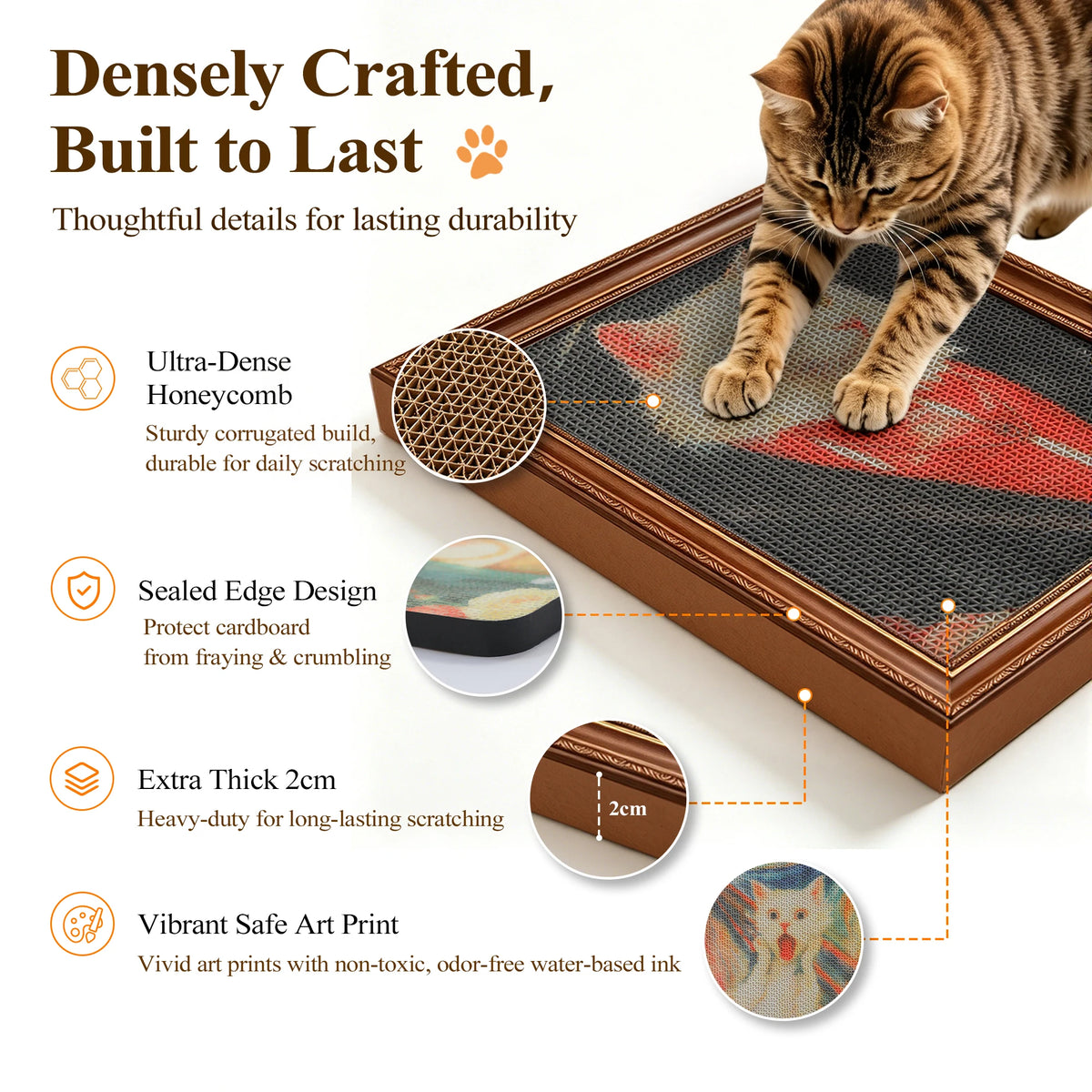 Pawz Road Cardboard Cat Wall Scratcher Board For Home Protection