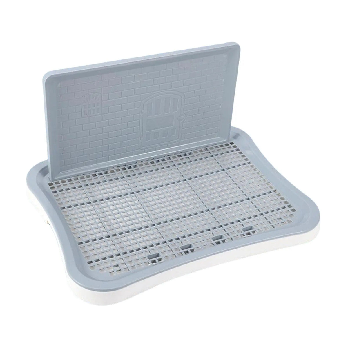 Adjustable Plastic Indoor Dog Potty Tray With Removable Mesh Pad