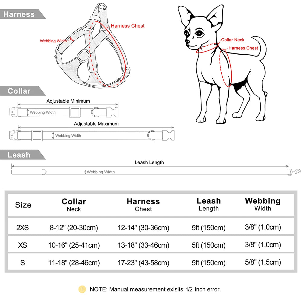 Didog Adjustable Plaid Bowtie Dog Collar Harness Leash