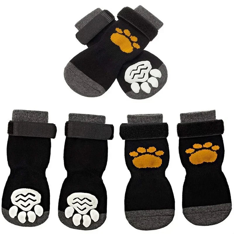 Adjustable Non Slip Dog Socks For Indoor Pet Paw Protection