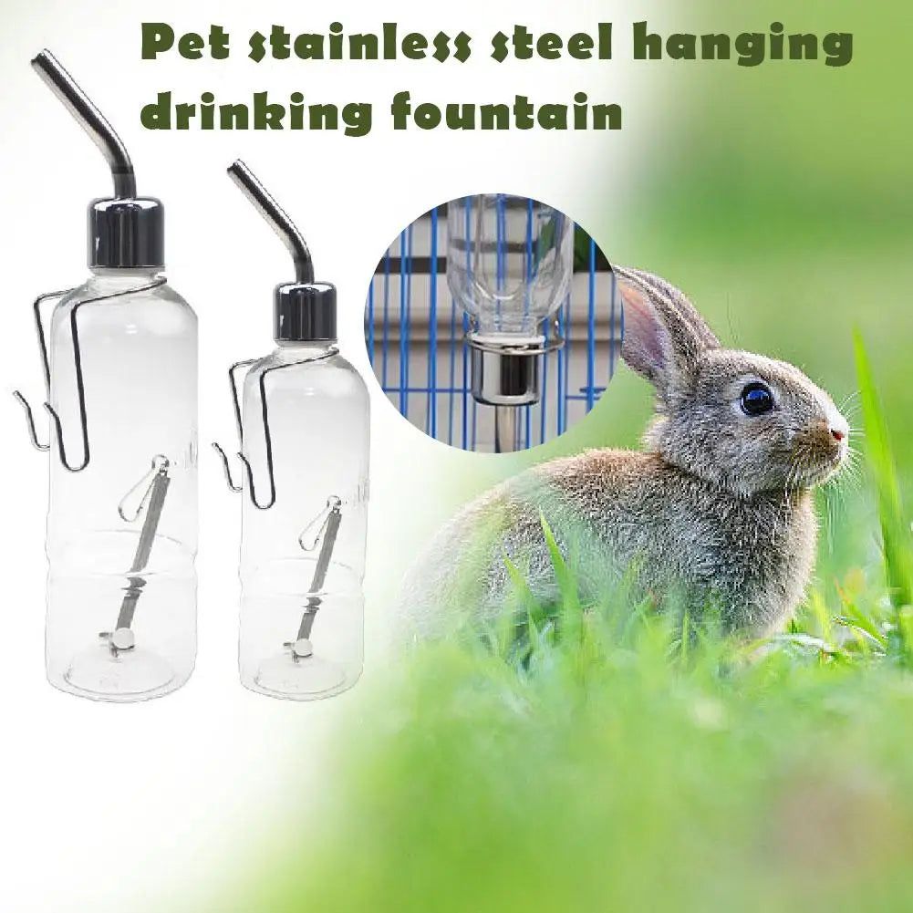 Stainless Steel No Drip Small Pet Water Bottle Dispenser