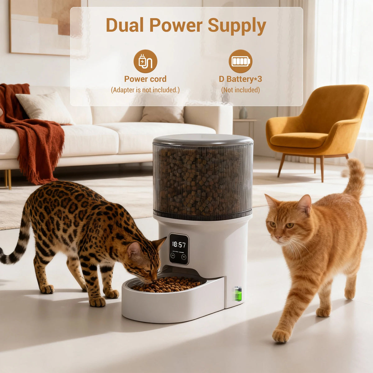 HiMiss Programmable Automatic Pet Feeder With Timer Portion Control