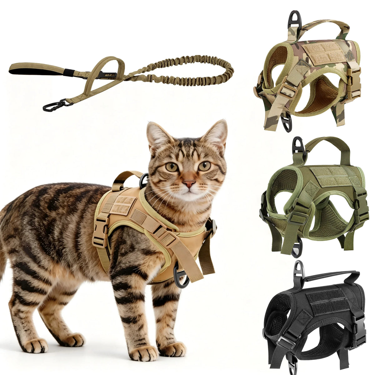 PetraVel Adjustable Escape Proof Cat Harness With Leash Set