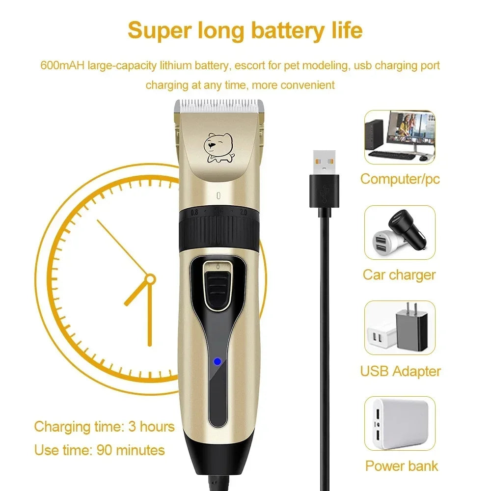 Professional Electric Pet Hair Clipper And Grooming Trimmer