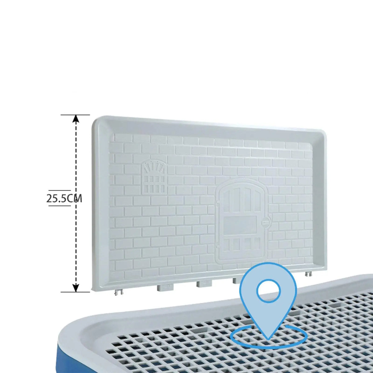 Adjustable Plastic Indoor Dog Potty Tray With Removable Mesh Pad