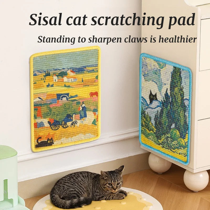 Durable Wall Mounted Cat Scratching Pad For Household Pets