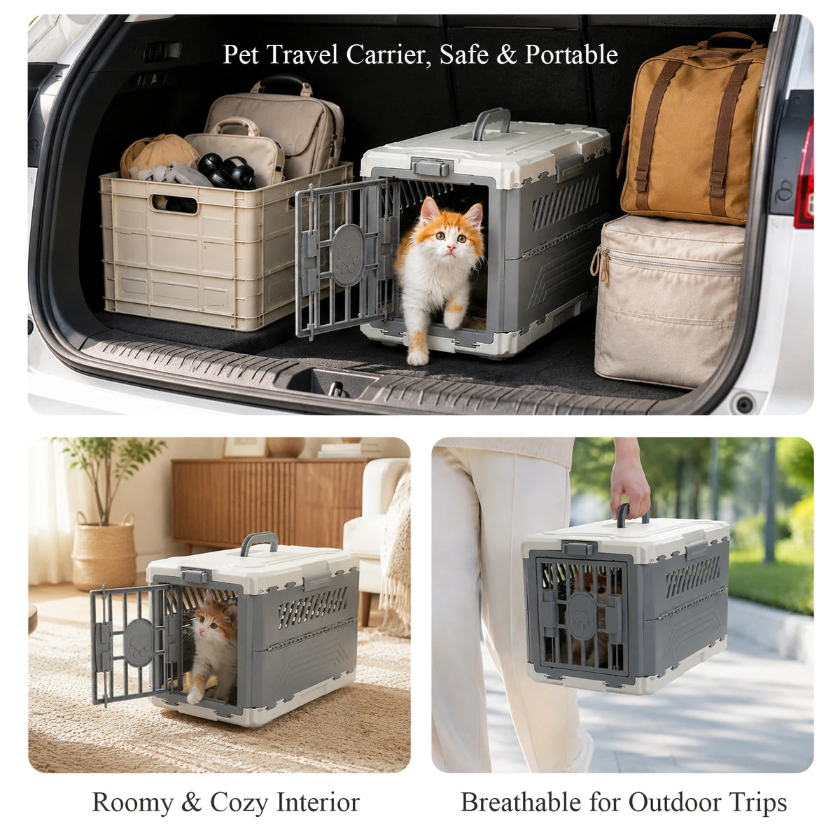 PAWZ Road Foldable Pet Carrier For Cats And Dogs Travel